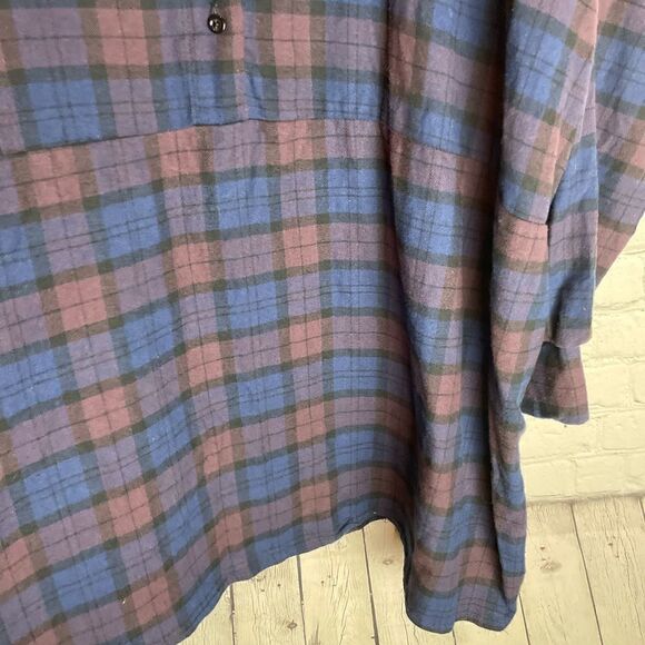 Prettylittlething Plus Purple Oversized Check Shirt Dress Size 20 - Picture 5 of 12